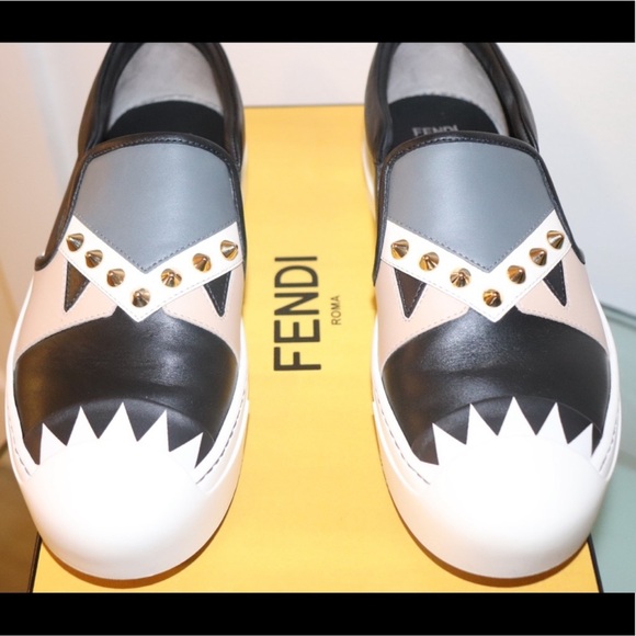 Fendi Shoes - FENDI👾 Monster Studded slip-on sneakers